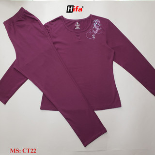 Đồ Bộ Trung Niên- Bộ đồ trung tuổi Mặc Nhà Chất Liệu Cotton,  Bộ Dài Tay Thu Đông Cho Mẹ Cho Bà: CT22