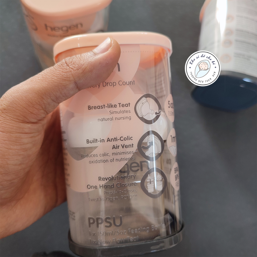 Bình sữa He.gen 150ml full hộp đầy đủ sách hướng dẫn