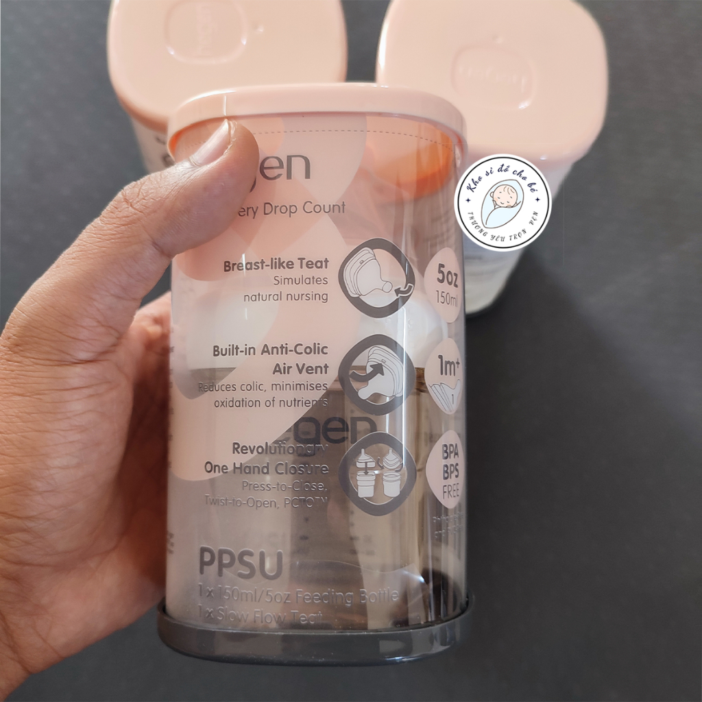 Bình sữa He.gen 150ml full hộp đầy đủ sách hướng dẫn