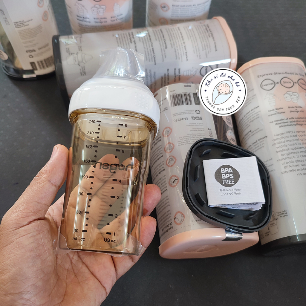 Bình sữa cao cấp He.gen 240ml full hộp đủ sách hướng dẫn