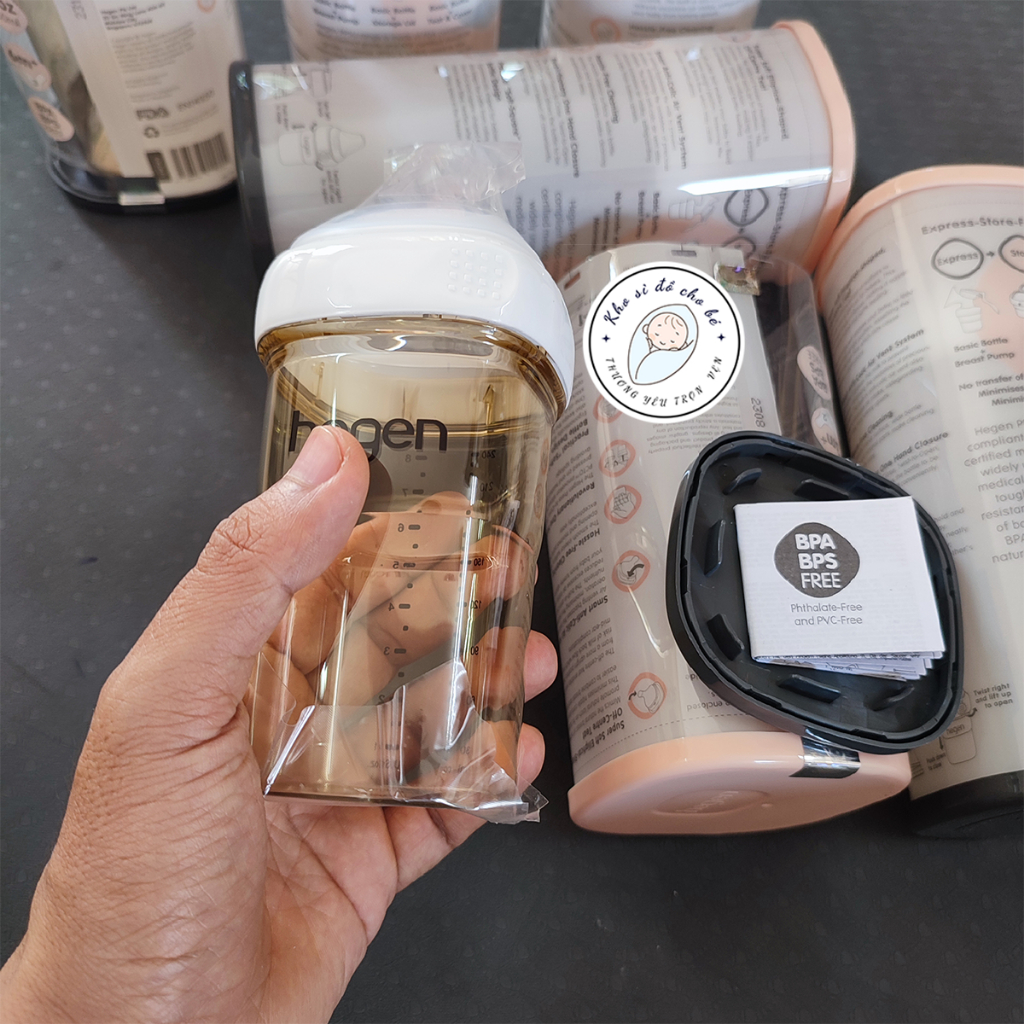 Bình sữa cao cấp He.gen 240ml full hộp đủ sách hướng dẫn