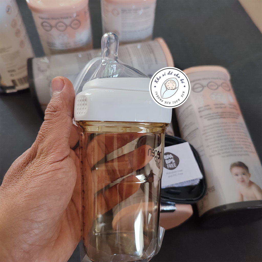 Bình sữa cao cấp He.gen 240ml full hộp đủ sách hướng dẫn