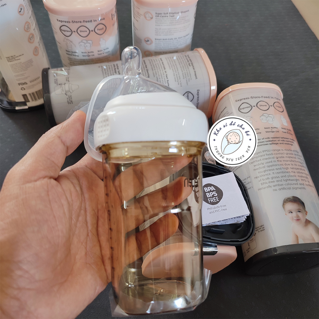 Bình sữa cao cấp He.gen 240ml full hộp đủ sách hướng dẫn