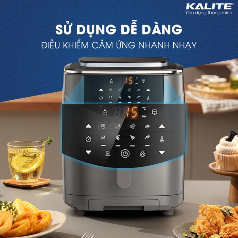 Nồi Chiên Hơi Nước Kalite Steam 7 GHM, Cảm Ứng, Dung Tích 7L,Hàng Chính Hãng, Bảo Hành 2 Năm
