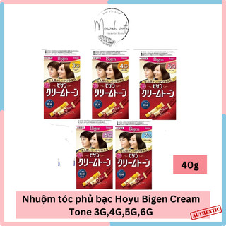 Nhuộm tóc phủ bạc bigen hoyu cream tone 3g/4g/5g/6g - hộp 40g