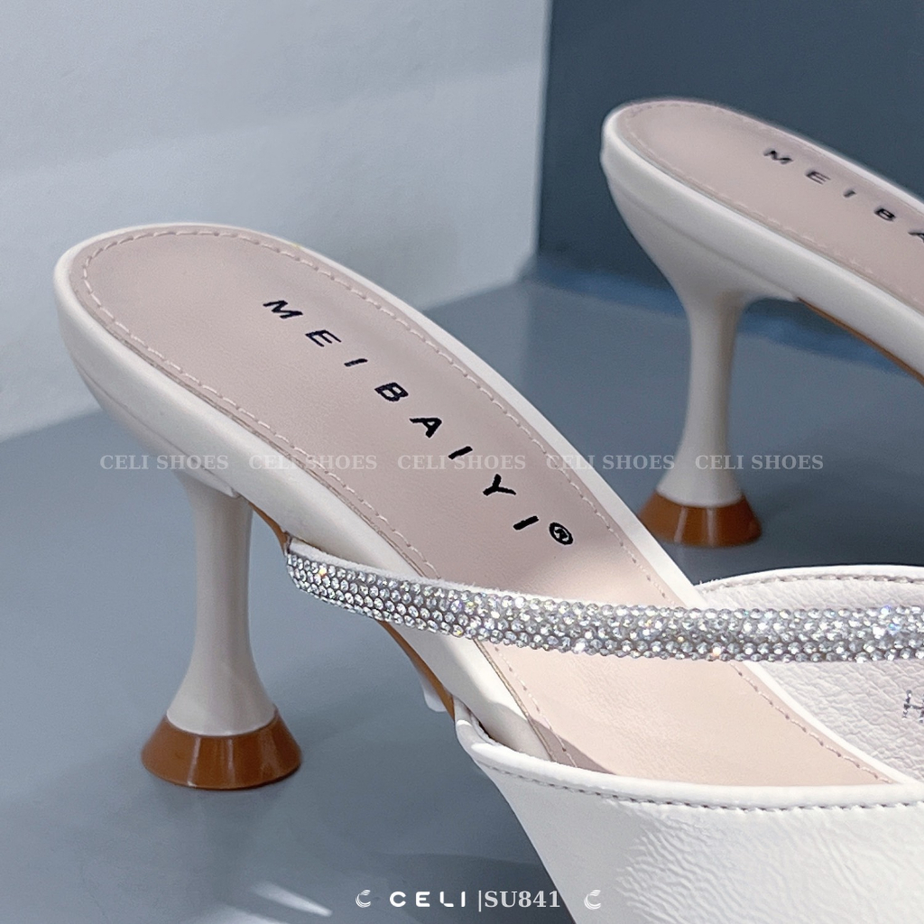 Giày sục nữ Celi Shoes 5p gót nhọn da trơn SU841