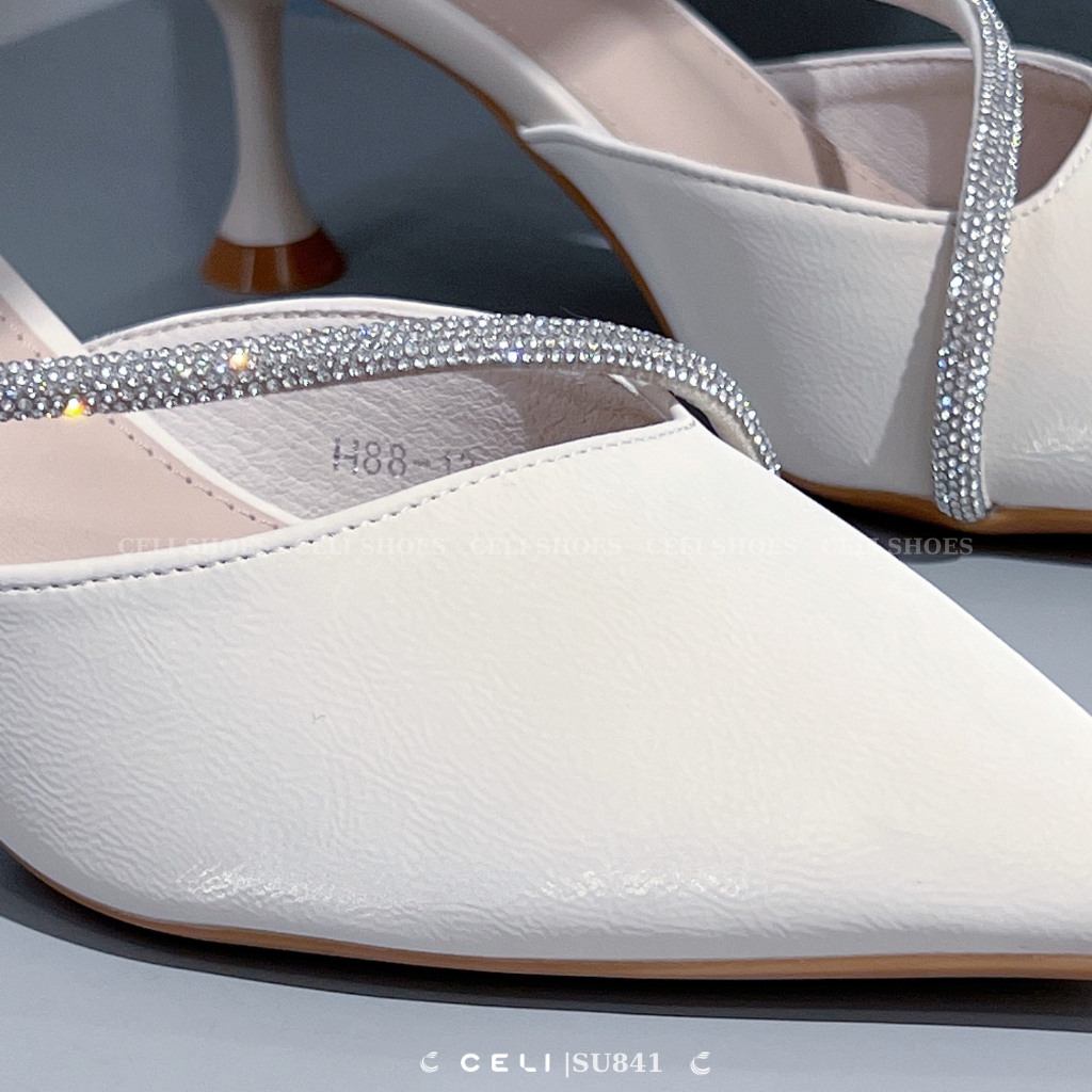 Giày sục nữ Celi Shoes 5p gót nhọn da trơn SU841