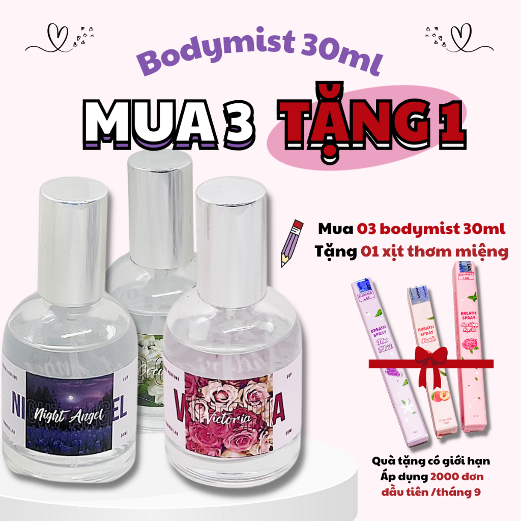 Tinh dầu nước hoa Eau De Perfume 30ml, Ngọt Ngào, Gợi Cảm, Quyến Rũ - Summer Lab BDM30