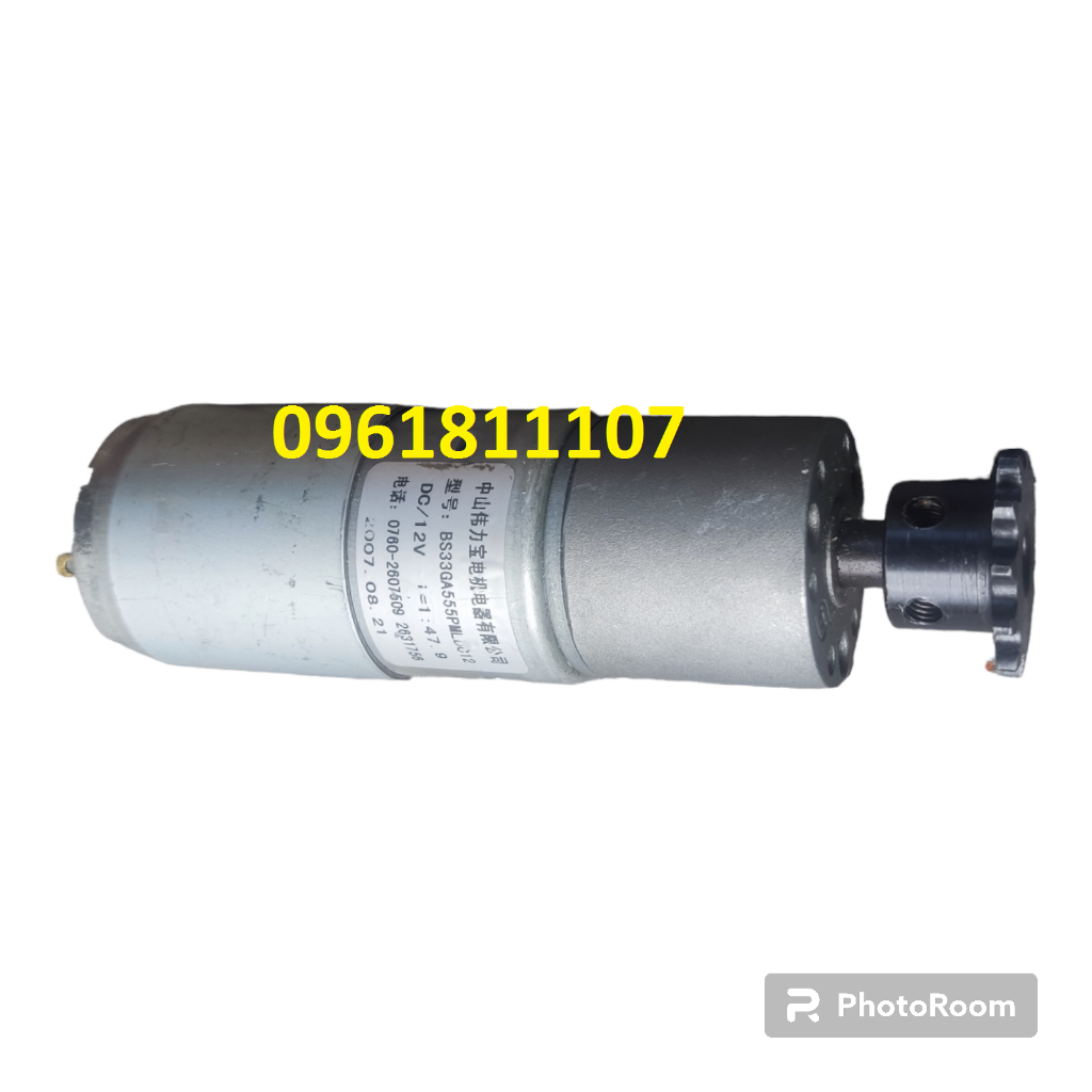 Motor giảm tốc 12v 60 vòng 555 linh kiện xe BMW, động cơ giảm tốc 12V, mô tơ giảm tốc 12V