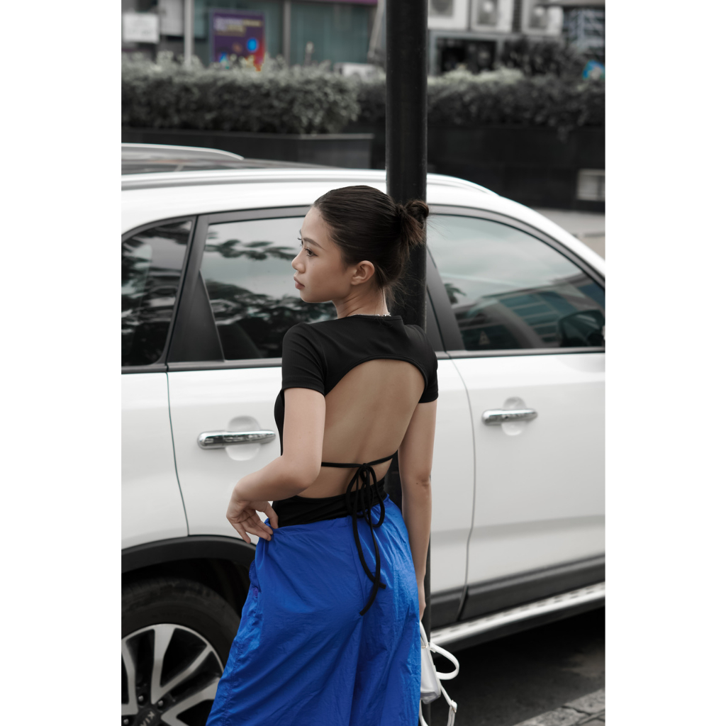 Blair Bodysuit | Áo thun hở lưng cột dây dáng bodysuit- The U label