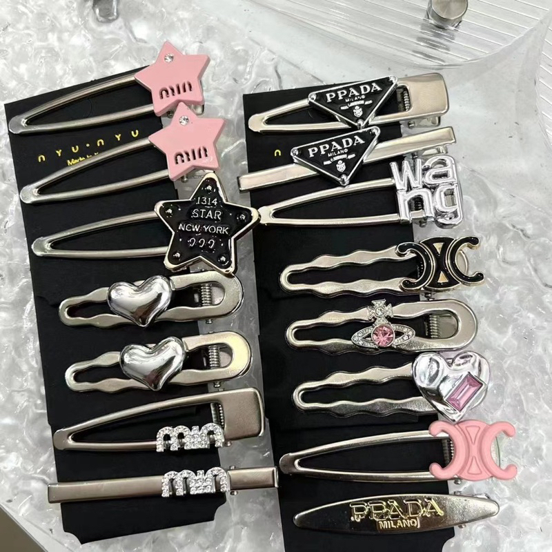 Set 15 kẹp 25 kẹp 7 kẹp tóc kim loại min wang Set kẹp tóc nhiều hình siêu xinh cho các nàng 2k