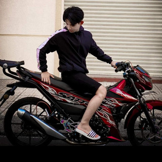Tem rời satria lửa full đỏ candy mới