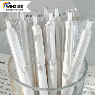 Winzige bút gel 0.5mm bút gel đen bút gel bấm bút bi nước mực gel trắng cute