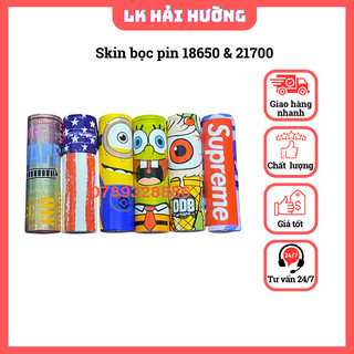 Skin vỏ bọc pin 18650, 21700 đa dạng mẫu mã