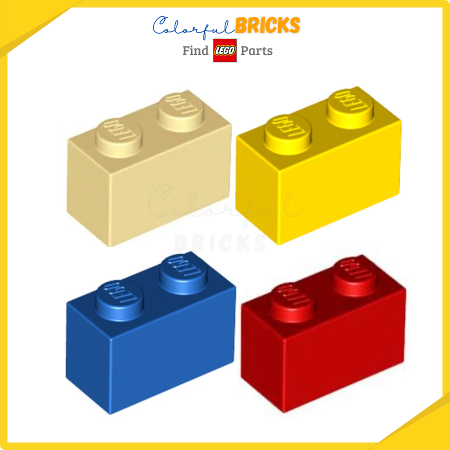 Lego part chính hãng | Khối cơ bản 1x2 | Brick 1x2 | ID: 3004
