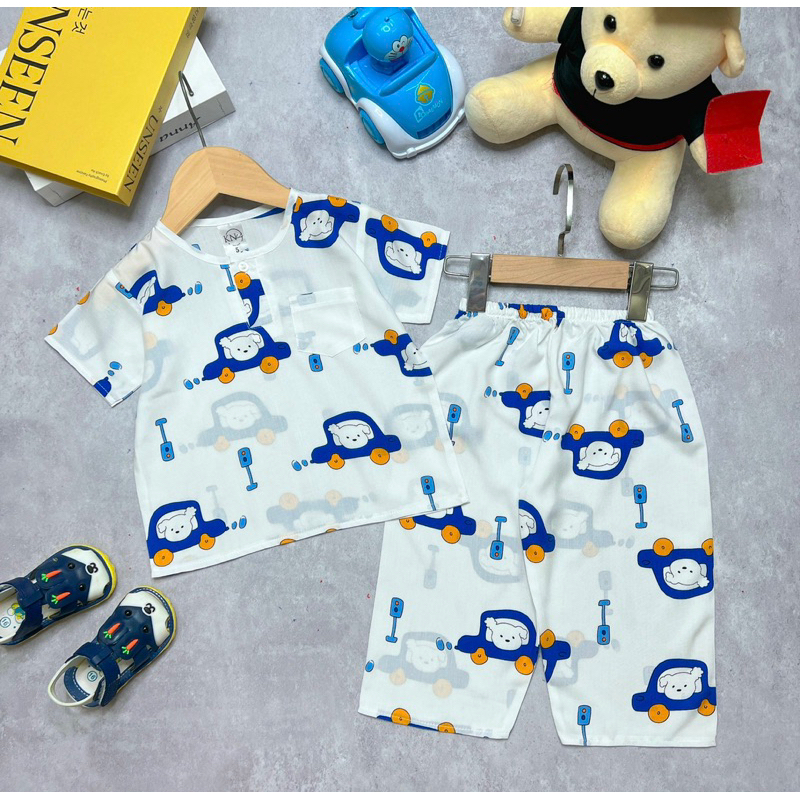 Bộ tole/lanh tay ngắn quần dài bé trai