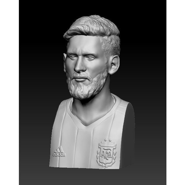 Phôi Mô hình Lionel Messi Bust size 13 cm