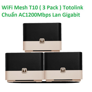 Bộ phát wifi mesh 3 pack t10 totolink ac1200mbps lan gigabit