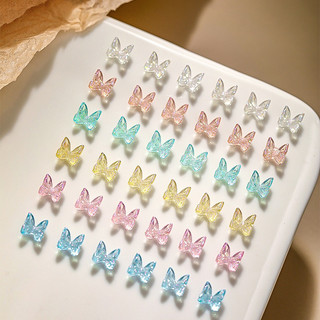 Set 10 charm bướm trong đính nail