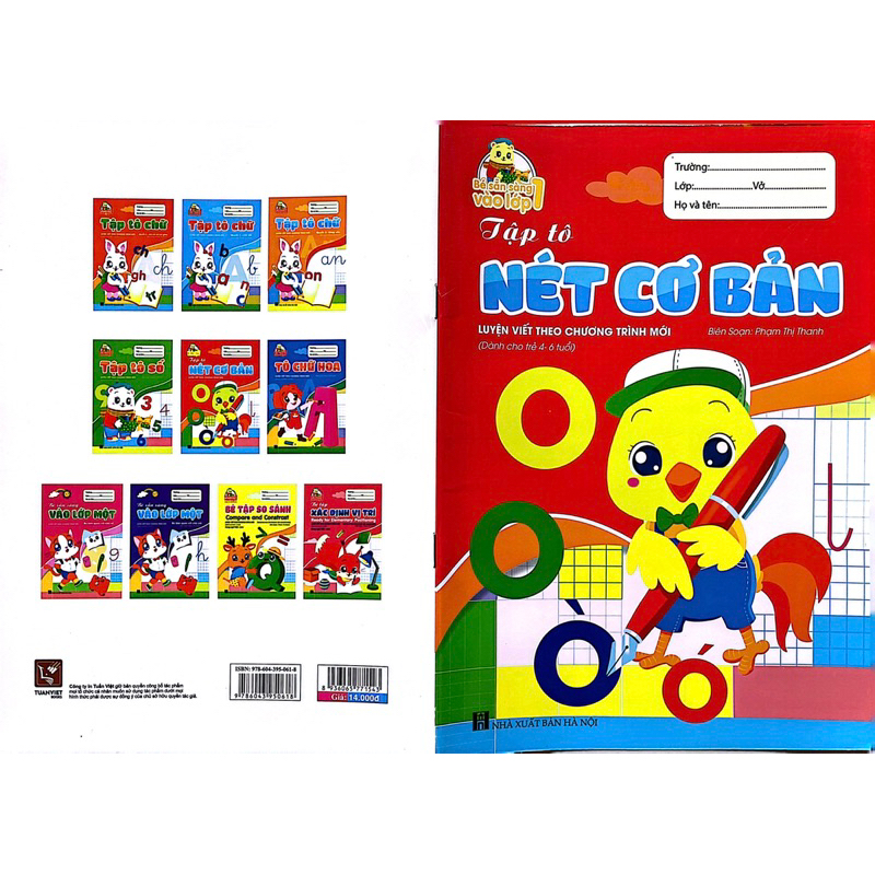 Be sẵn sàng vào lớp 1 - tập tô nét cơ bản, bé tập tô, bé tập học viết