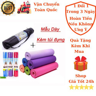 Thảm Tập YOGA Đúc Liền 1 Lớp Dày Đẹp Bền Tặng Túi Đựng