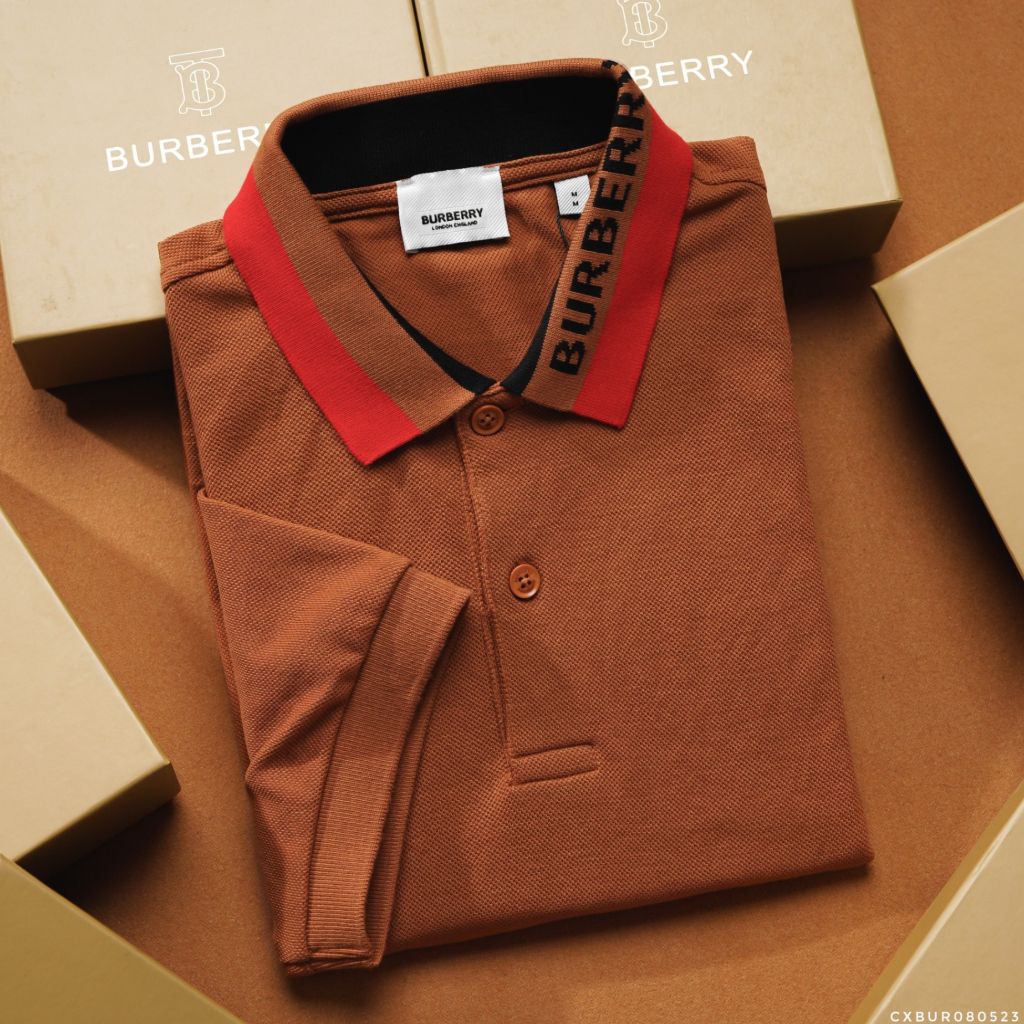 Áo Polo Nam BBR Ngắn Tay Cổ Logo PL52, Form slim, vải mắt cá mập cực mềm mát, Hàng VNXK