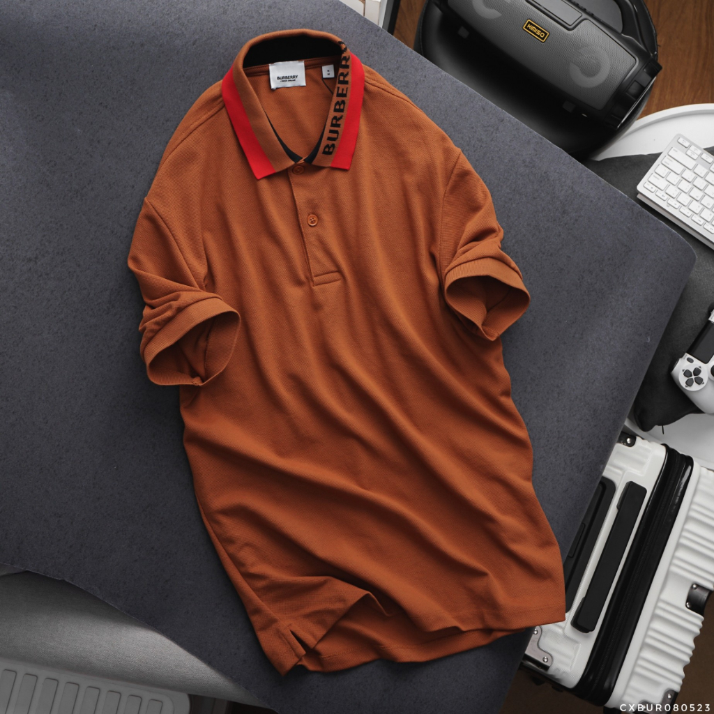Áo Polo Nam BBR Ngắn Tay Cổ Logo PL52, Form slim, vải mắt cá mập cực mềm mát, Hàng VNXK