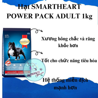 Thức ăn khô cho chó trưởng thành tạo cơ bắp SmartHeart Power Pack Adult 1kg