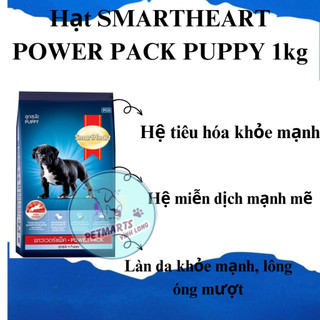 Thức ăn hạt cho chó con tạo cơ bắp SmartHeart Power Pack 1kg - Smart Heart