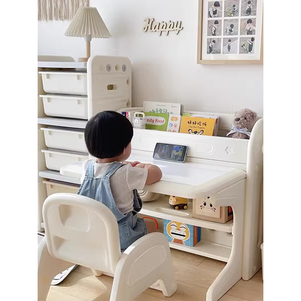 Bộ bàn học kết hợp bảng vẽ xếp gọn và kệ sách đa năng