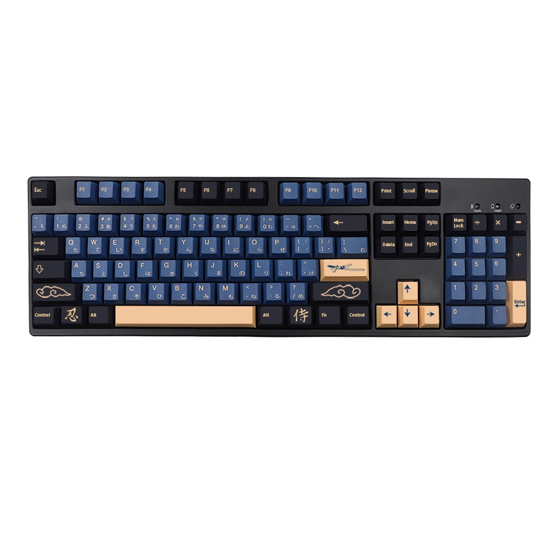 Keycap Cho Bàn Phím Cơ GMK Samurai Blue Thick PBT Cherry Profile 126 Phím