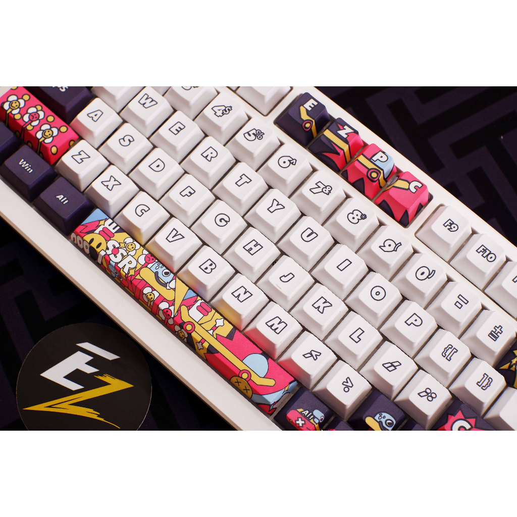 Keycap Cho Bàn Phím Cơ Graffiti PBT Cherry Profile 126 Phím