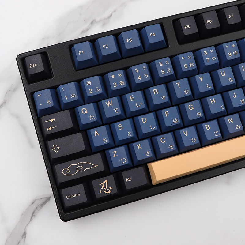 Keycap Cho Bàn Phím Cơ GMK Samurai Blue Thick PBT Cherry Profile 126 Phím