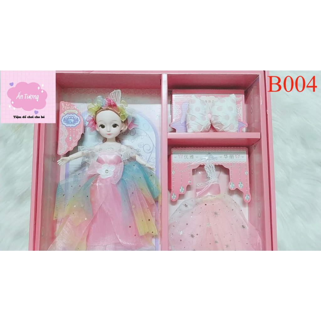 Đồ chơi bé gái - Đồ chơi búp bê- Hộp búp bê Barbie, búp bê BJD thiên thần có khớp xoay xinh xắn kèm phụ kiện