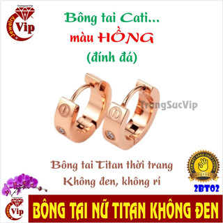 Bông Tai Nữ Khuyên Tròn Màu Hồng, Trắng, Vàng | Bông Tai Thời Trang Đẹp - BT002H