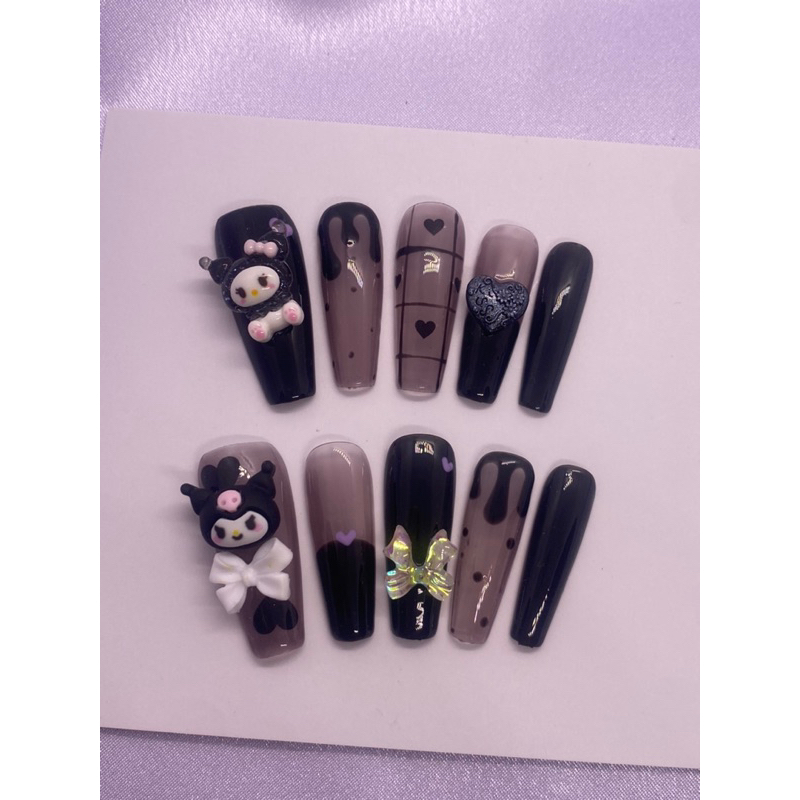 Nail Thiết Kế Hình Kuromi
