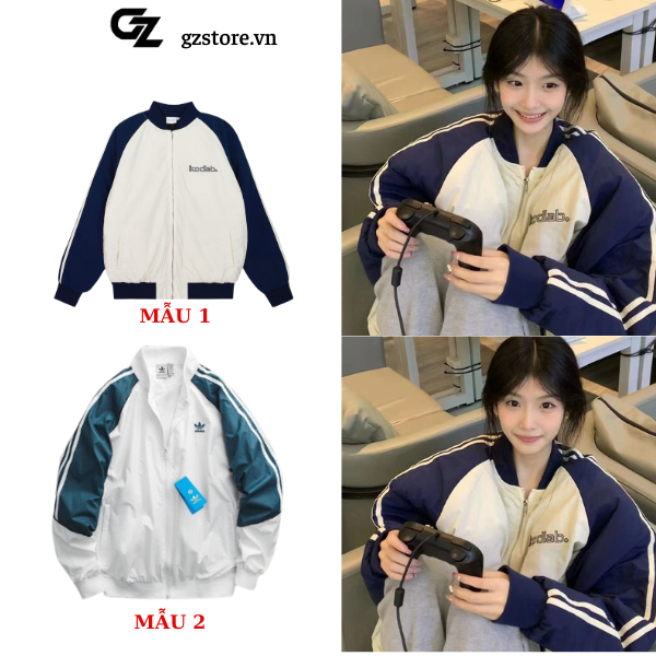 Áo khoác dù bomber aidas chính hãng chất dù 2 lớp cao cấp áo khoác gió nam nữ unisex chuẩn form