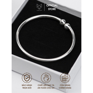 Kiềng Bạc Ta Cao Cấp CaoBac Silver Trơn Basic Ruột Rỗng Đơn Giản Dễ Thương Cho Nữ
