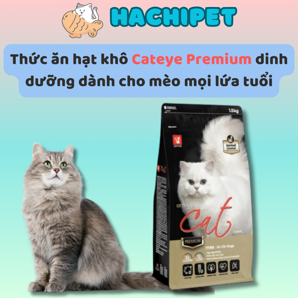 Thức ăn hạt khô Cateye Premium dành cho mèo mọi lứa tuổi