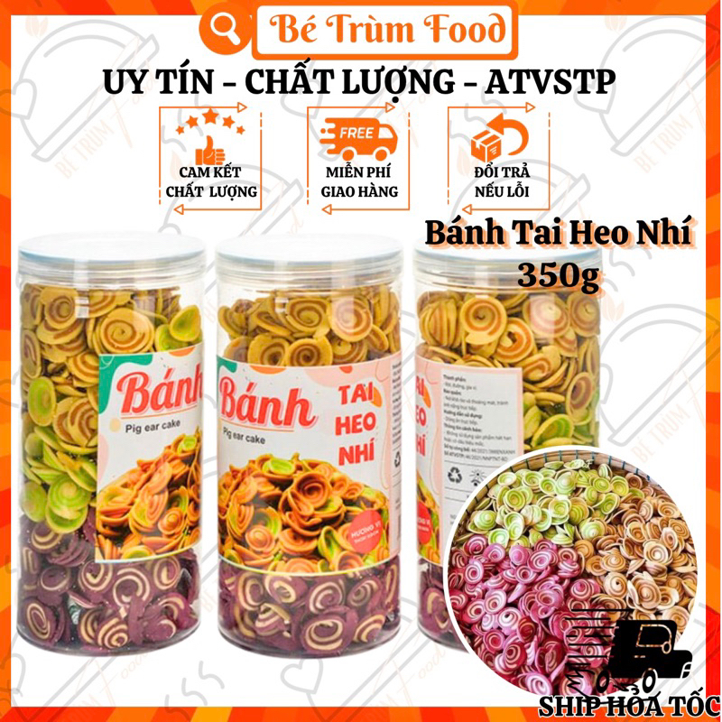 Bánh Tai Heo Nhí Mix 3 Vị Giòn Thơm 350g 𝐅𝐫𝐞𝐞𝐒𝐡𝐢𝐩 (Hình thật 100%) Bé Trùm Food