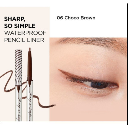 Chì Kẻ Mắt Chống Nước Clio Sharp So Simple Waterproof Pencil Liner 01 02