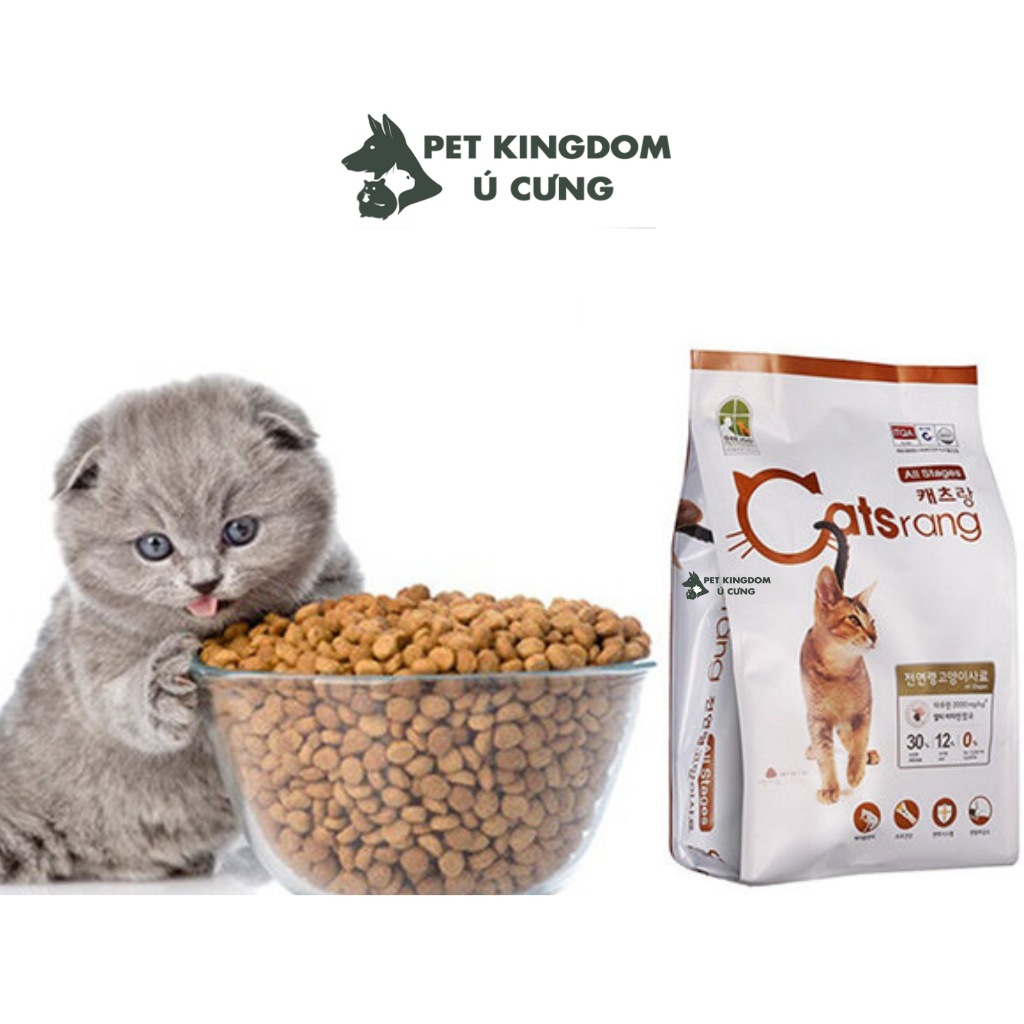 Thức Ăn Hạt Cho Mèo Catsrang Gói 500g, 1kg