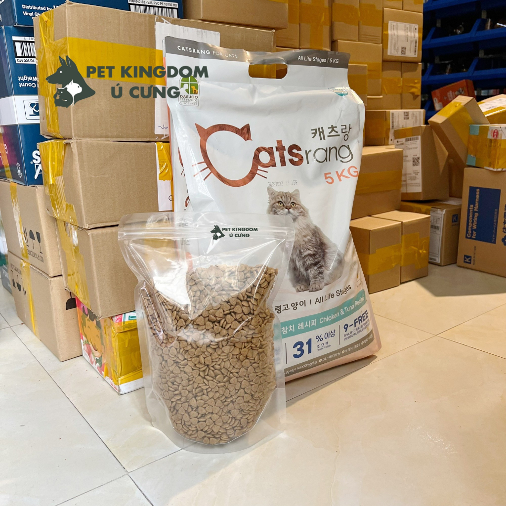 Thức Ăn Hạt Cho Mèo Catsrang Gói 500g, 1kg