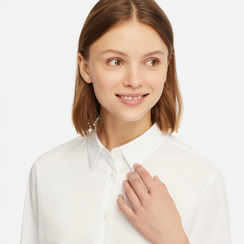 Áo sơ mi UniQ tay dài vạt bầu A3328