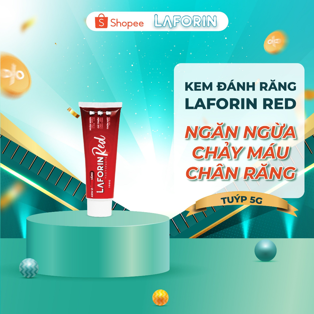 Kem đánh răng LAFORIN RED ngăn ngừa chảy máu chân răng tuýp 5g