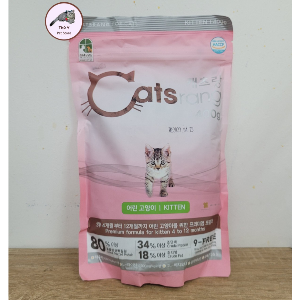 Thức ăn hạt cho mèo con Catsrang Kitten 400g