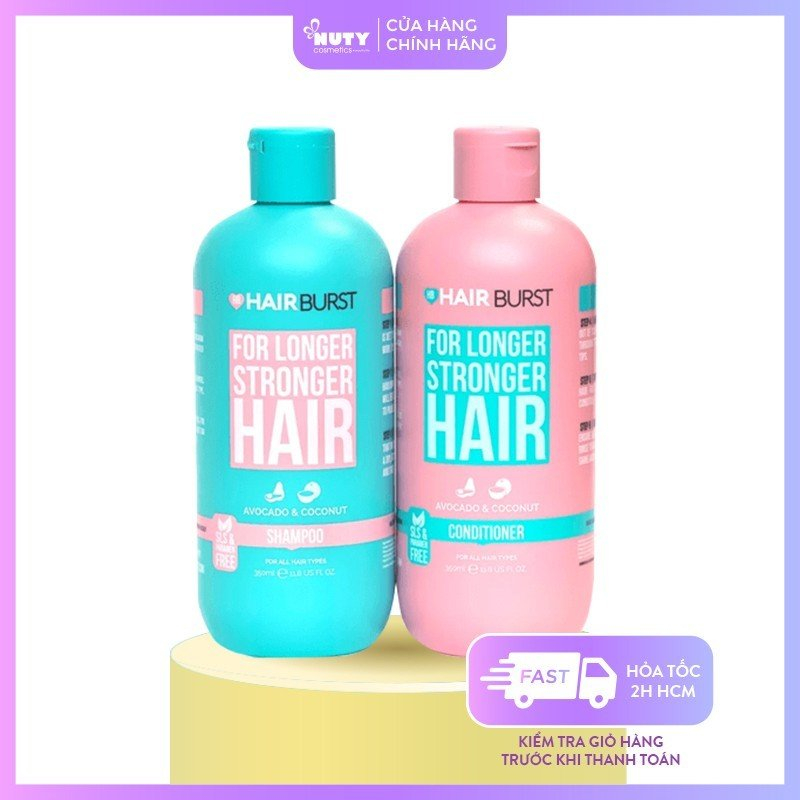 Bộ Dầu Gội & Dầu Xả Hairburst Shampoo & Conditioner For Longer Stronger Hair (2x350ml)