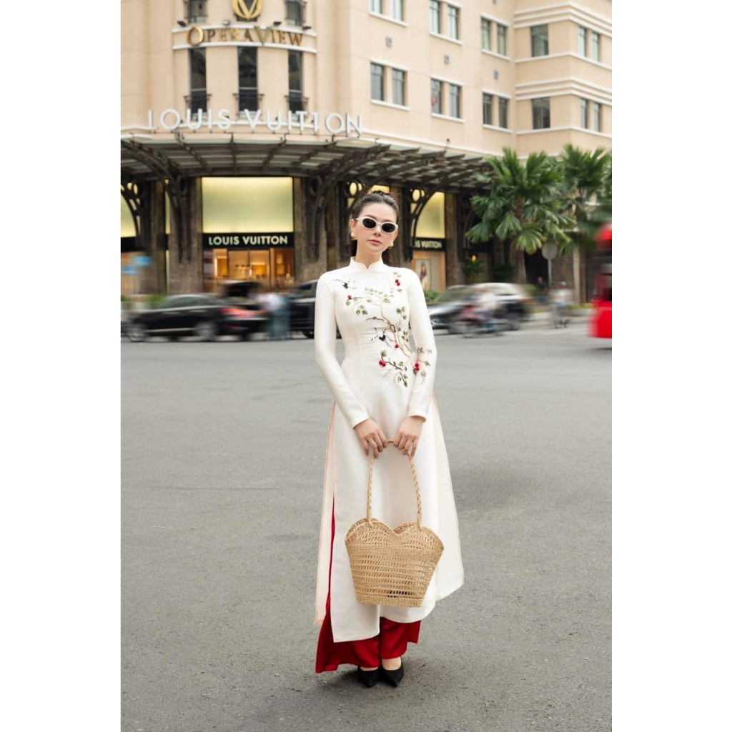 𝐍𝐄𝐖𝟐𝟎𝟐𝟒 - Sét áo dài cách tân gia đình VẠN PHÚC kiểu dáng hiện đại