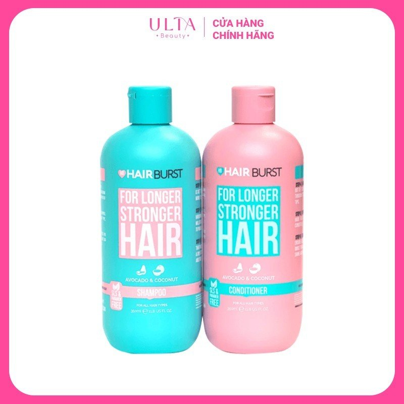 Bộ Dầu Gội & Dầu Xả Hairburst Shampoo & Conditioner For Longer Stronger Hair (2x350ml)