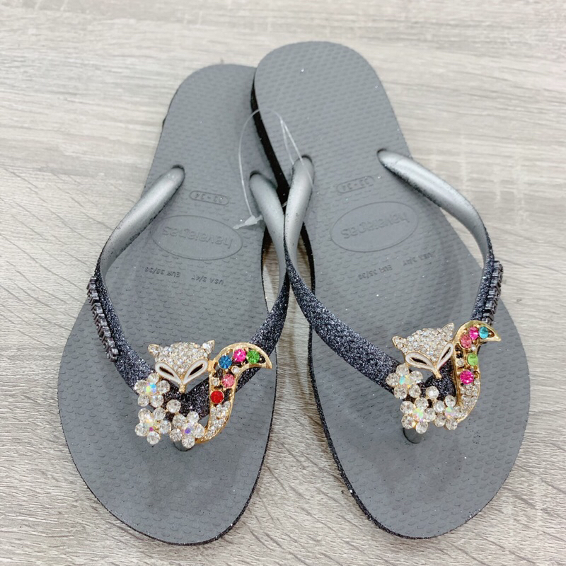 Thu Hường Store - Dép Nữ Kim Tuyến Đính Hồ Ly Hoa